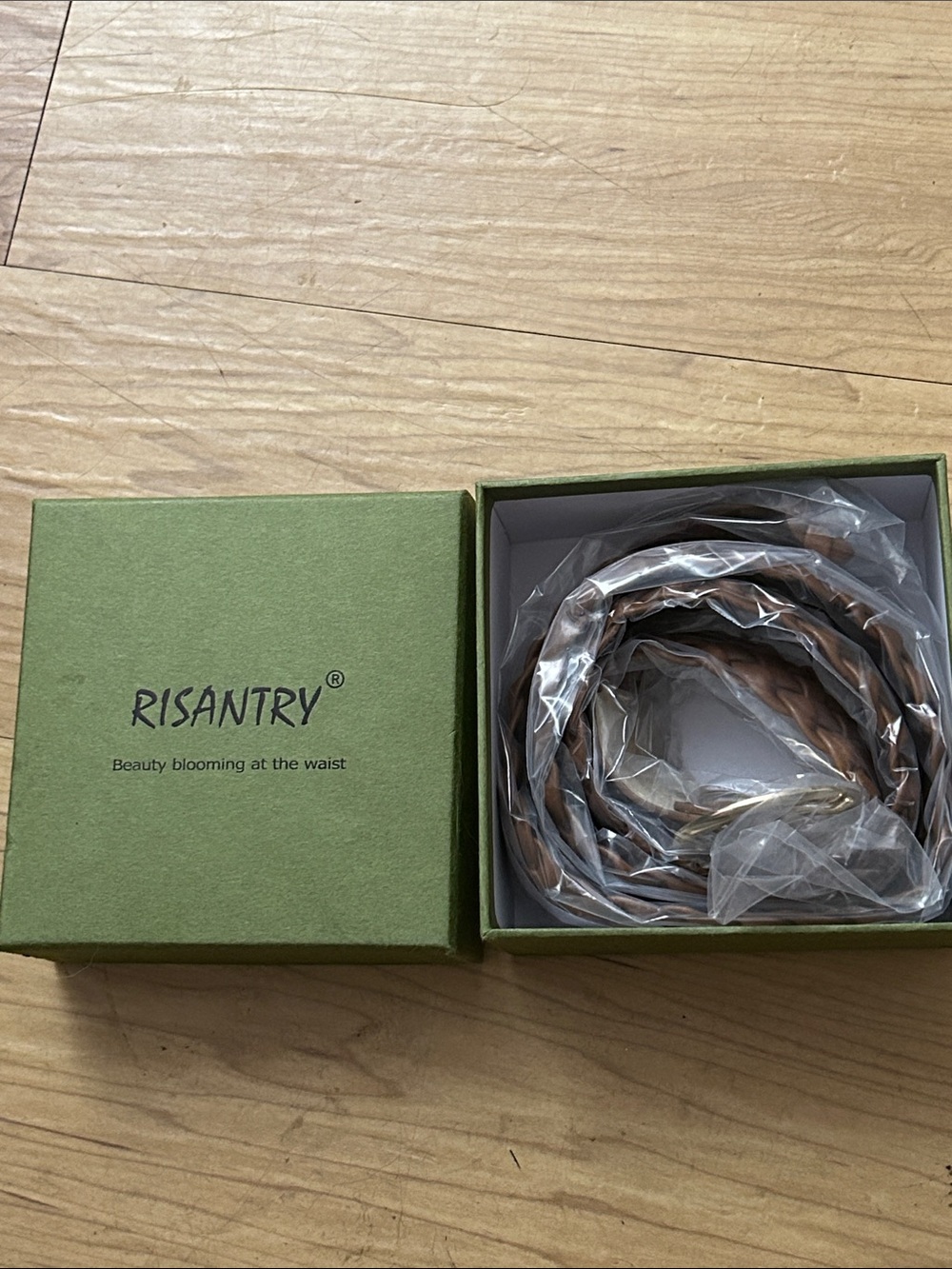 Women’s Braided Brown Leather Belt